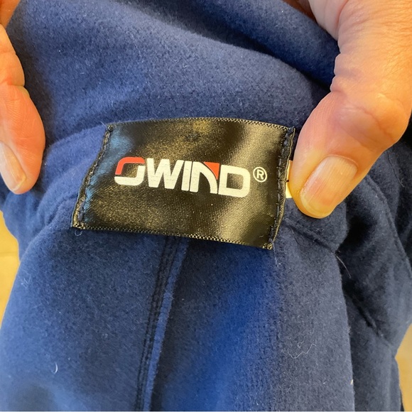 Owind Coat, long length, dark royal blue, pockets, lots of details, Sz S - Picture 12 of 15